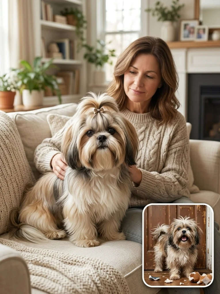 Shih Tzu mix bark reduction training